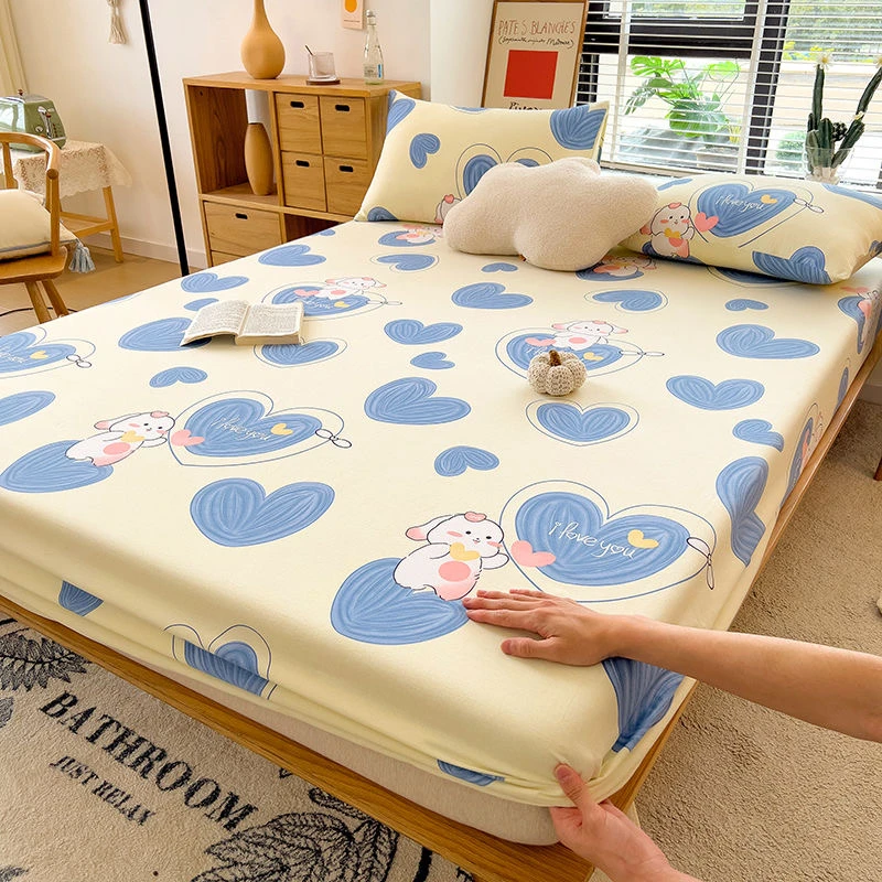 三件套床笠保护套床套罩席梦思套简约床罩防尘隔脏防滑罩针织新款