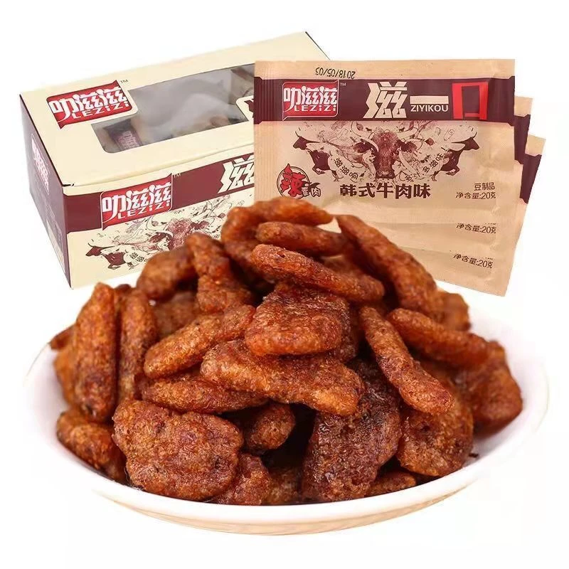 香菇牛肉味叻滋滋香菇肥牛韩式素牛肉干独立小包装辣条解馋小零食