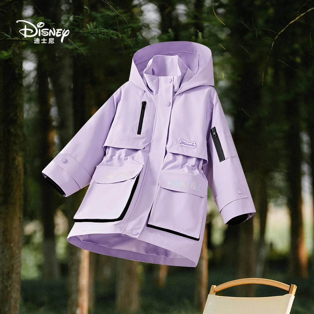 Disney/迪士尼儿童童装女童时尚防风外套洋气上衣户外休闲运动服