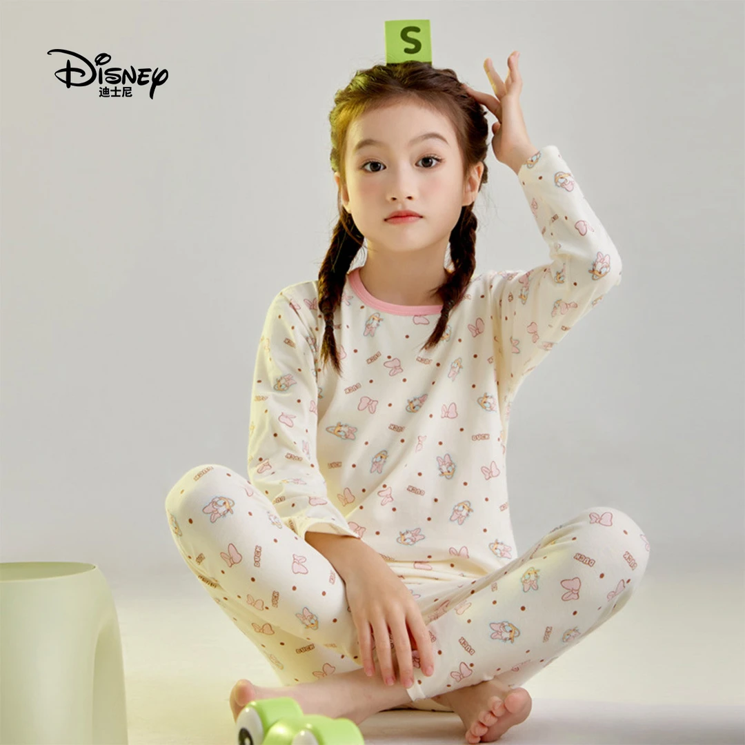 Disney/迪士尼儿童打底衣舒适亲肤套装长袖女童中大童居家套装