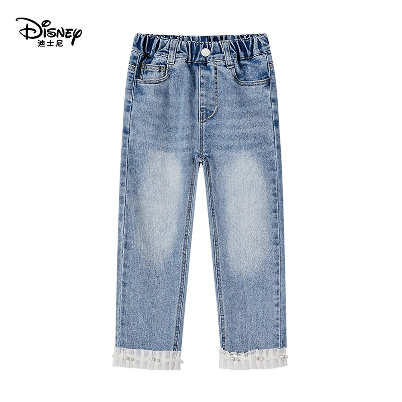 Disney/迪士尼25年中大童牛仔裤时尚直筒宽松牛仔裤休闲百搭长裤