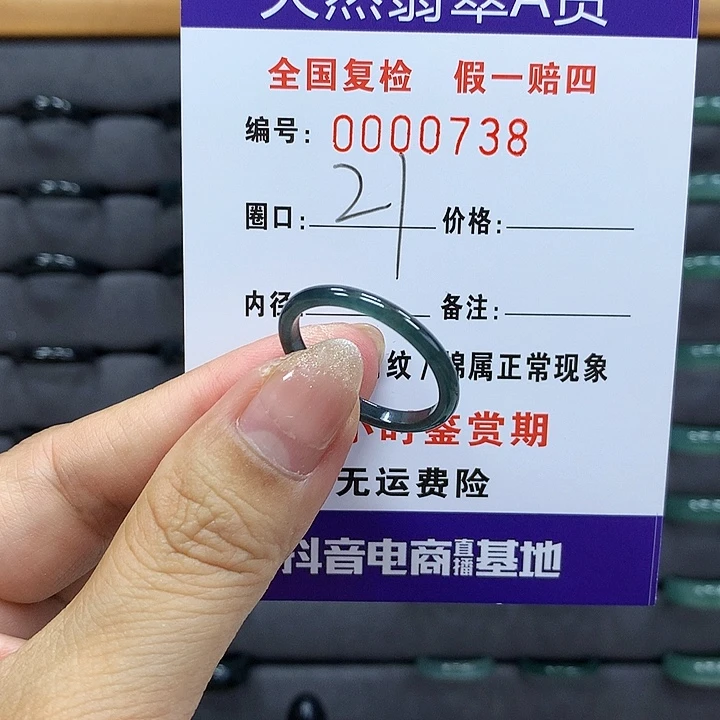 翡翠戒指未镶嵌      0738