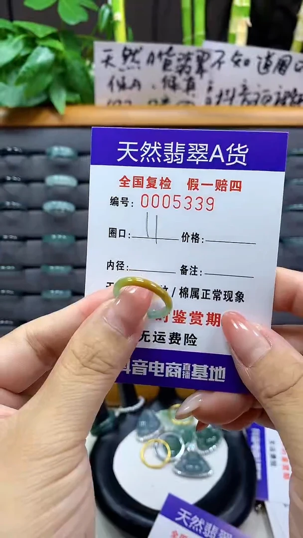 【闪购商品】翡翠戒指未镶嵌        5339