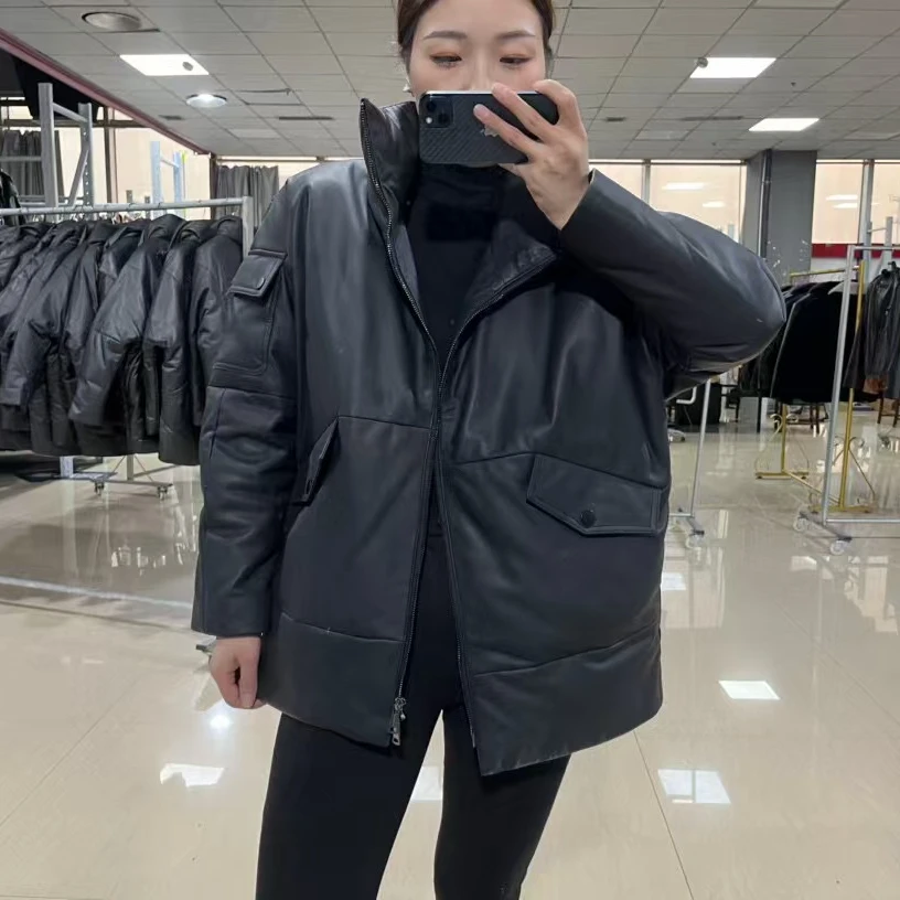 【清仓捡漏】新品欧版时尚真皮绵羊皮女士外套 9078