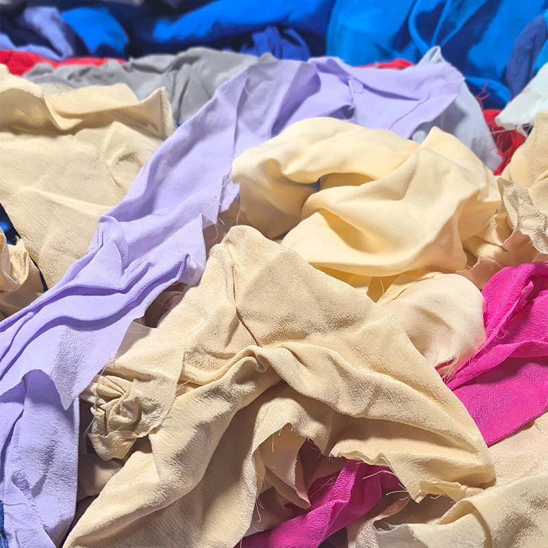 真丝双绉纯色大面料可手工成衣整料散料按斤散称桑蚕丝零头布料