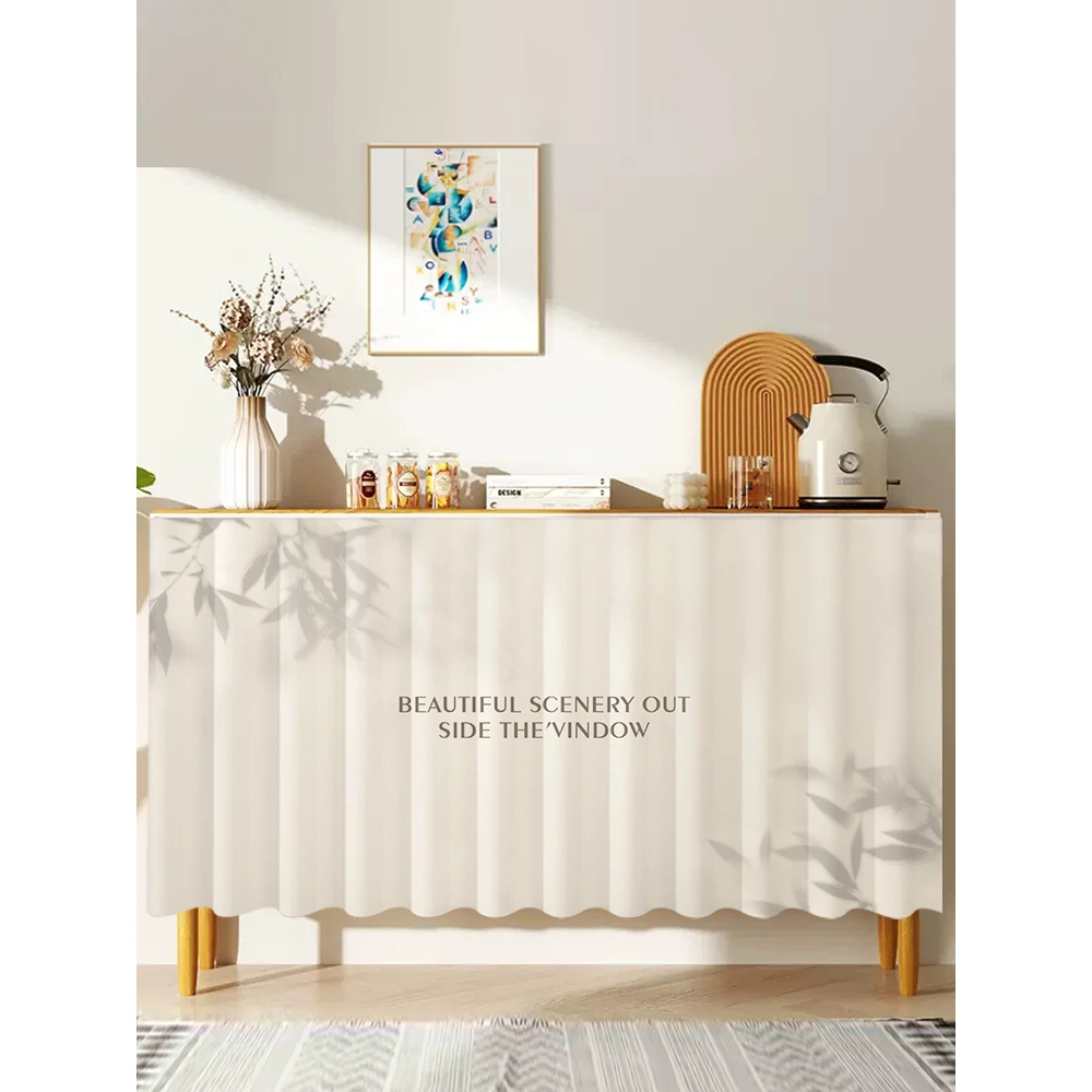 柜子杂物遮丑帘魔术贴定制免打孔厨房橱柜鞋架衣柜防尘布艺遮挡帘