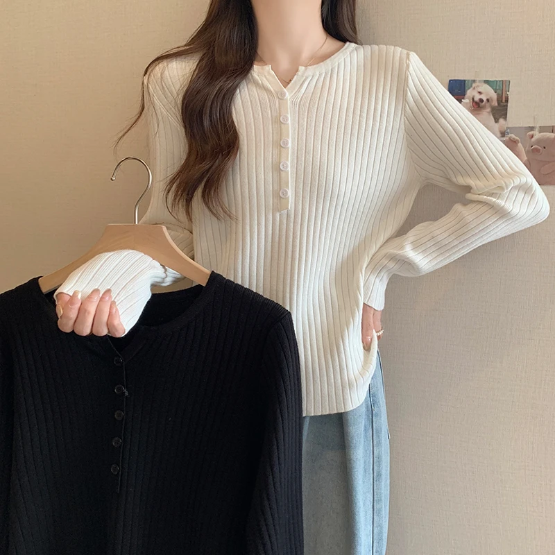 哺乳衣2023秋装新款外穿针织衫上衣宽松胖mm遮肉毛衣喂奶打底衫潮