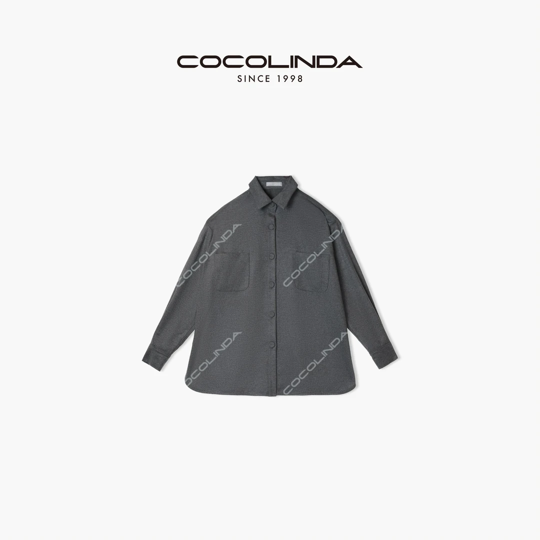 COCOLINDA'男女CP'双贴袋秋冬衬衫C957