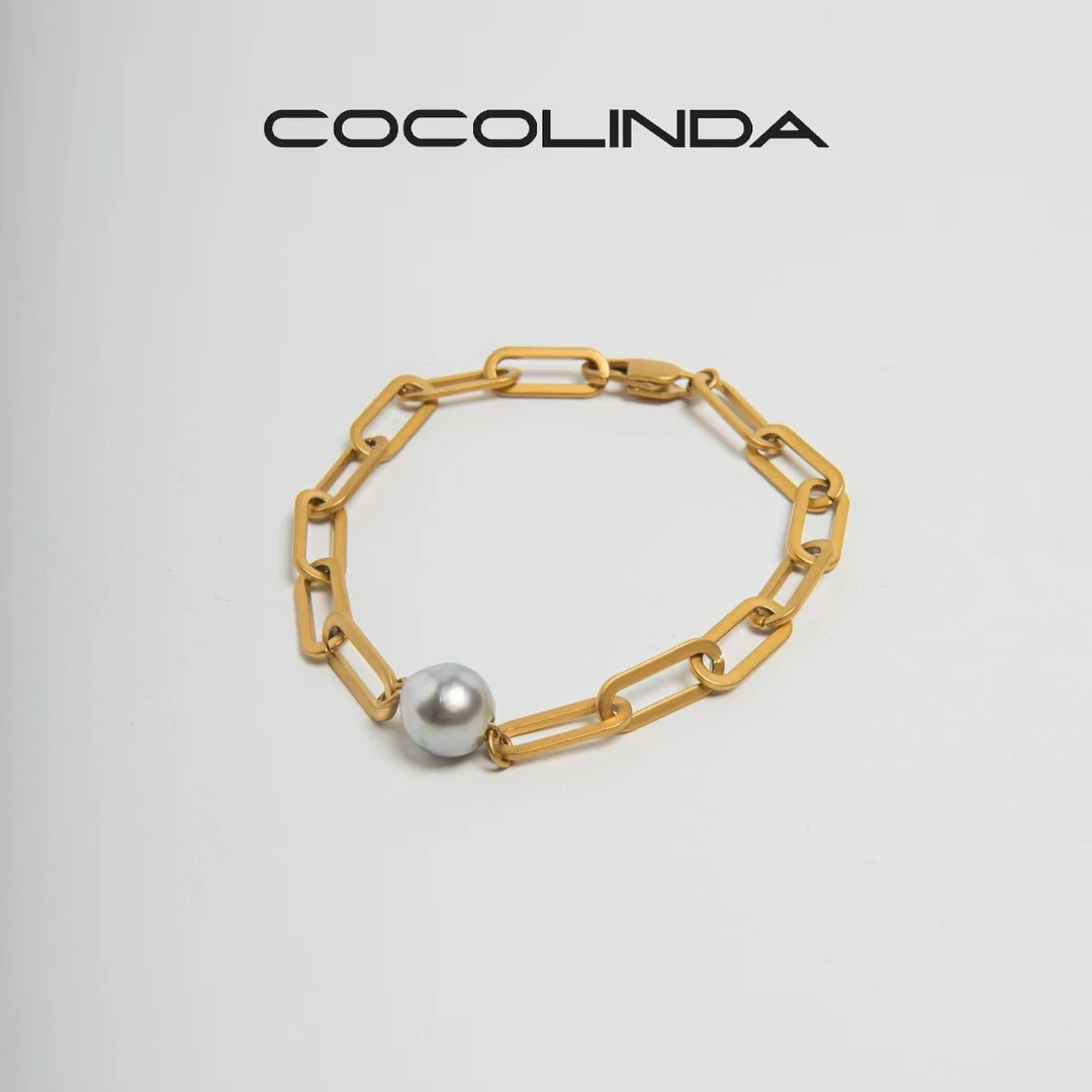 【COCOLINDA/LD】琳达推荐 T恤女士复古金色带扣轻奢SL-02