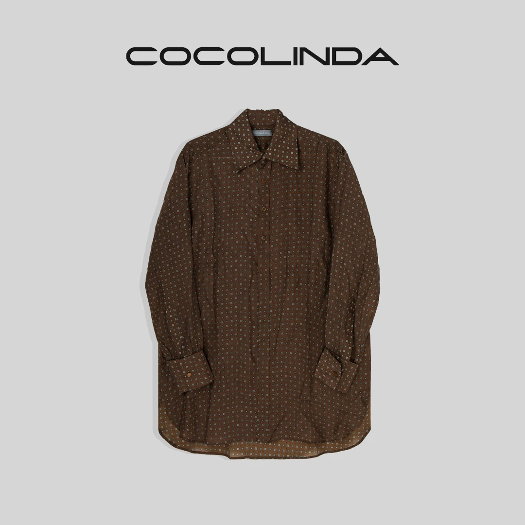 COCOLINDA琳达推荐 花色衬衫  K803外套衬衣长袖时尚休闲复古