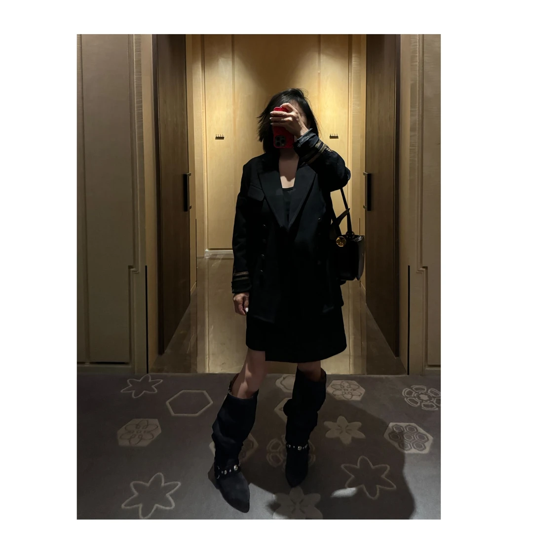 COCOLINDA法式系带不规则翻边半裙 Q1373