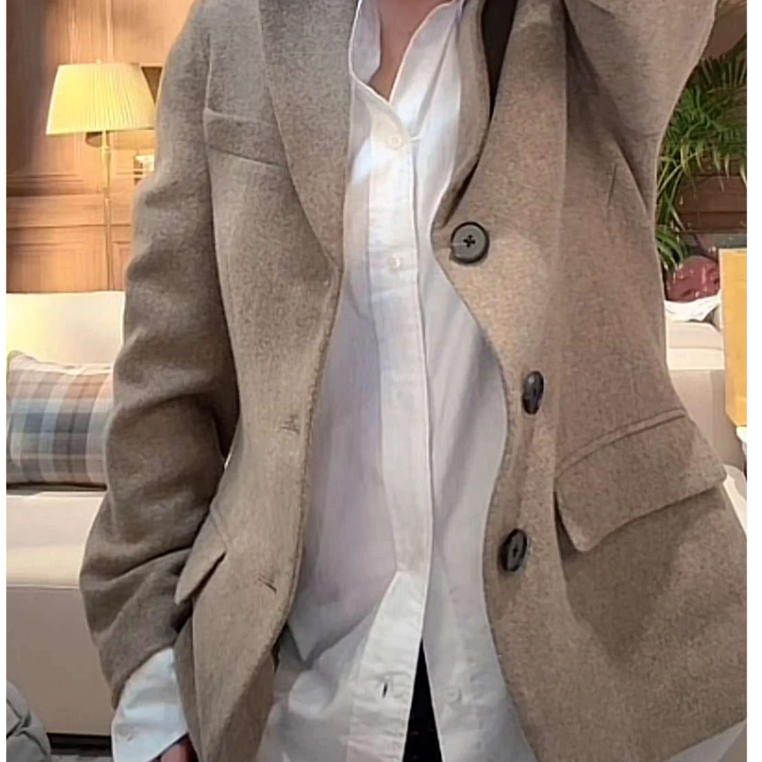 COCOLINDA | '七彩黄'100绵羊毛 老钱羊毛西装外套C1480