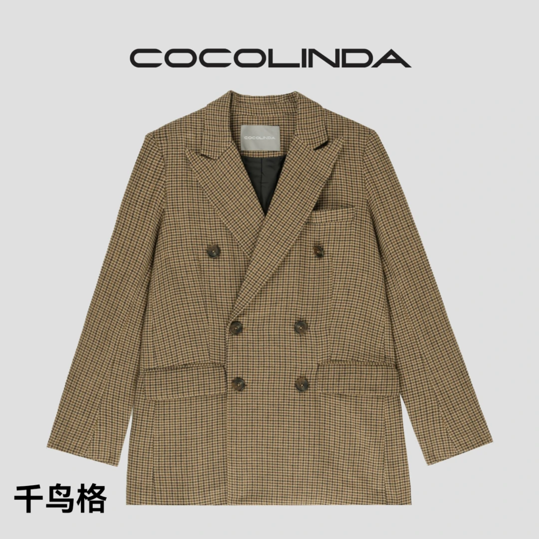 COCOLINDA琳达推荐 千鸟格设计师百褶套装 C583&P588