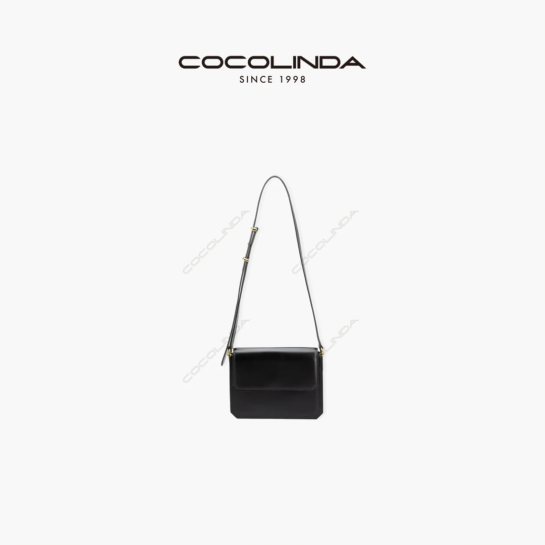 COCOLINDA琳达推荐 硬质牛皮盒式小方包斜挎包 B1991