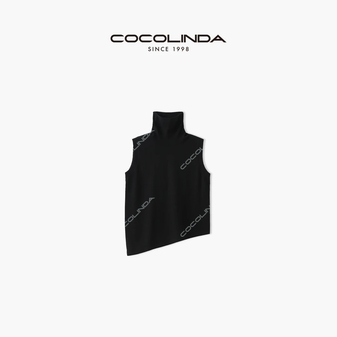 COCOLINDA 半袖高领毛针织长袖打底衫 S2296