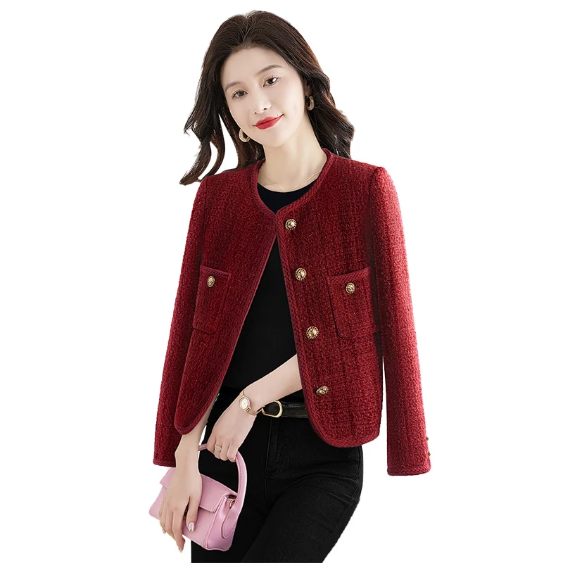 【品牌奥莱】丝柏舍2024秋冬新款女长袖短款外套S43B6702A