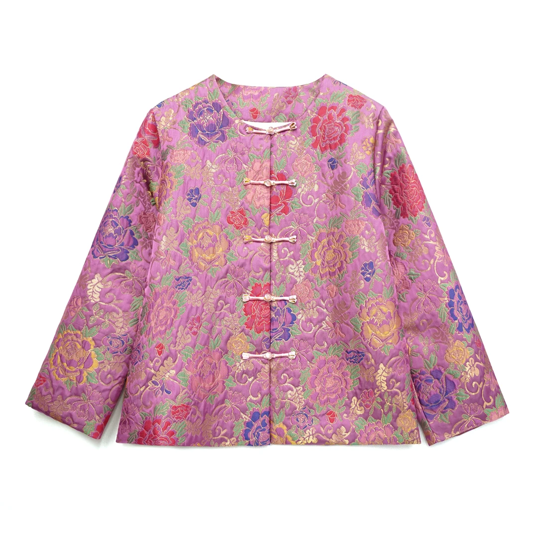 2024新款上新国风提花上衣经典气质女士新中式外套CD110202