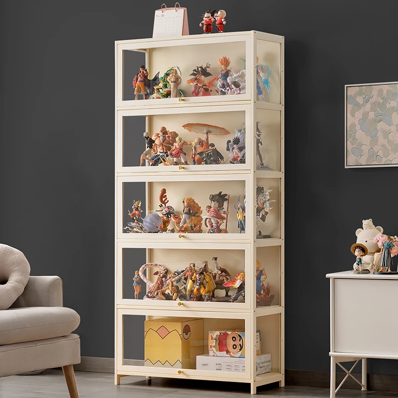 手办展示柜乐高亚克力陈列柜子产品展示架落地玻璃化妆品家用货架