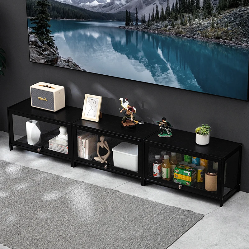 电视柜简约现代茶几电视机柜组合小户型实木客厅卧室伸缩轻奢地柜