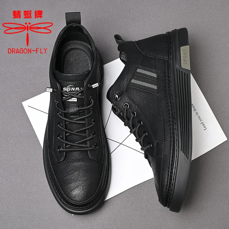 蜻蜓牌男鞋秋季透气2025新款运动板鞋男士潮流一脚蹬软底休闲鞋男