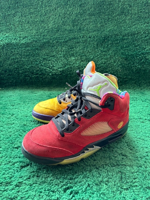 42码 aj5 红黄鸳鸯配色 篮球鞋 中帮 无盒 气垫 缓震