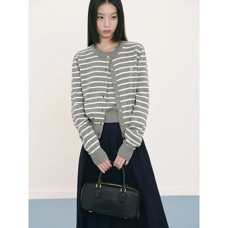 orange desire条纹miu系针织开衫高级感OD2DAKGA008