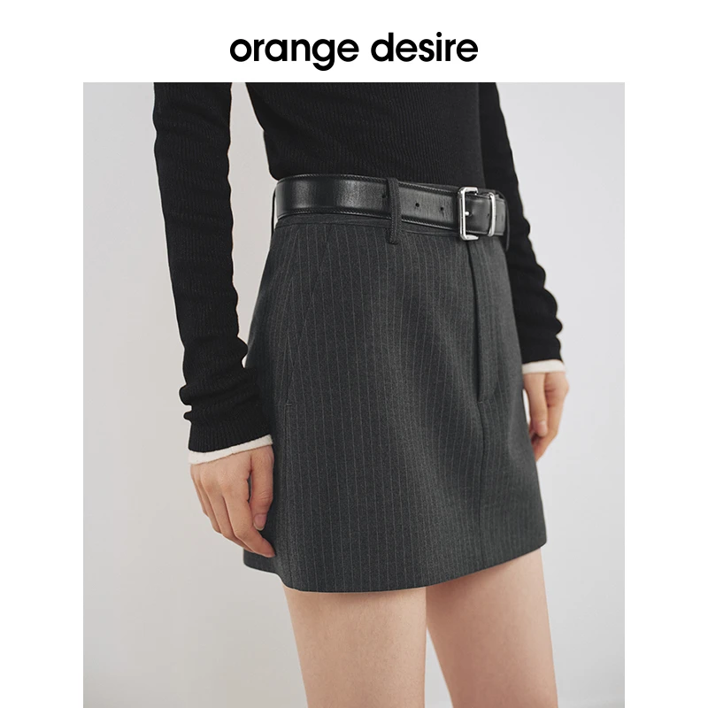 orange desire知识分子经典百搭A字裙裤OD2ESWBK004