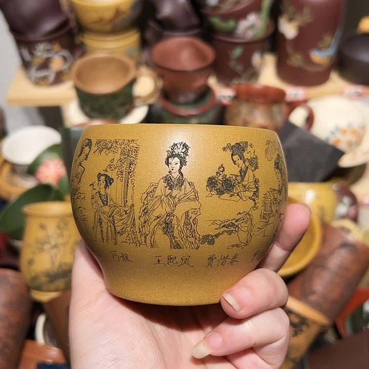 紫砂茶杯宜兴紫砂主人杯