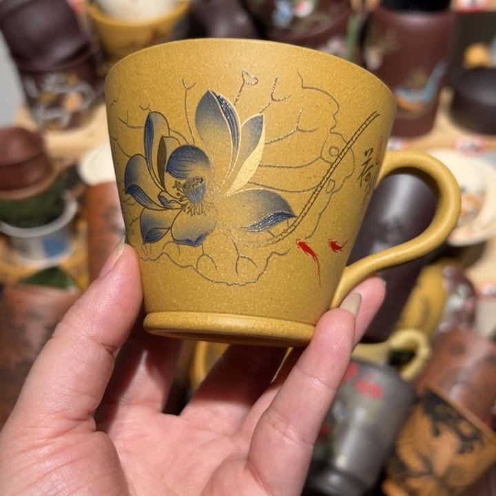 紫砂茶杯宜兴紫砂主人杯