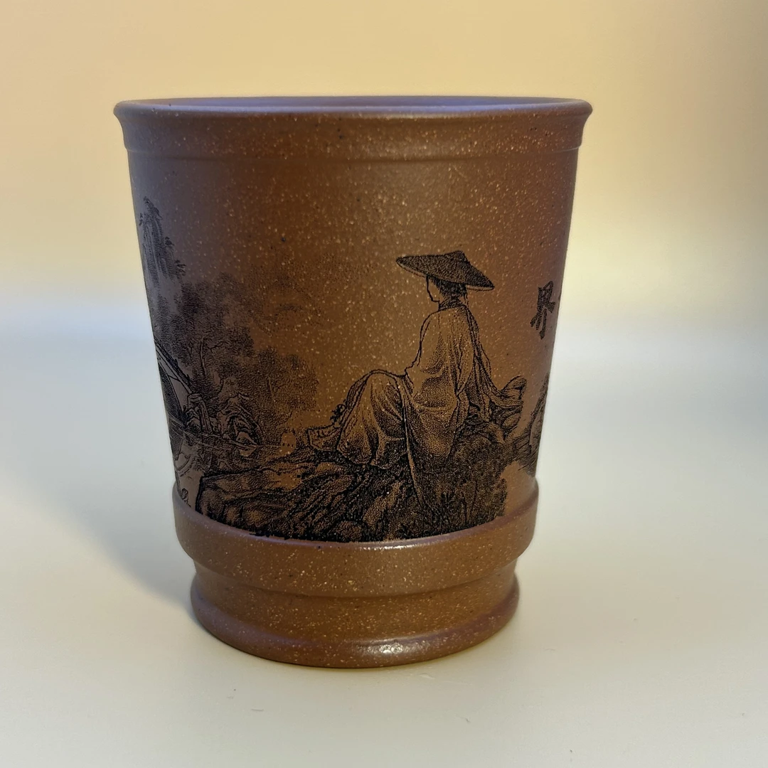 宜兴原矿紫砂杯茶杯主人杯红降坡品茗杯全手工茶具纯手工精美江南