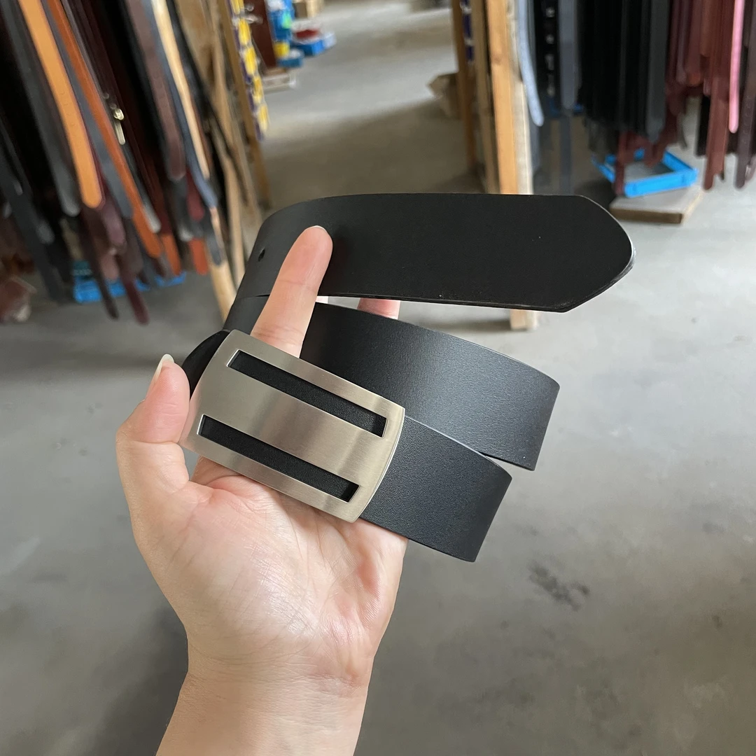 多款实心不锈钢内穿38毫米宽度男士真皮腰带整皮头层牛皮真皮腰带