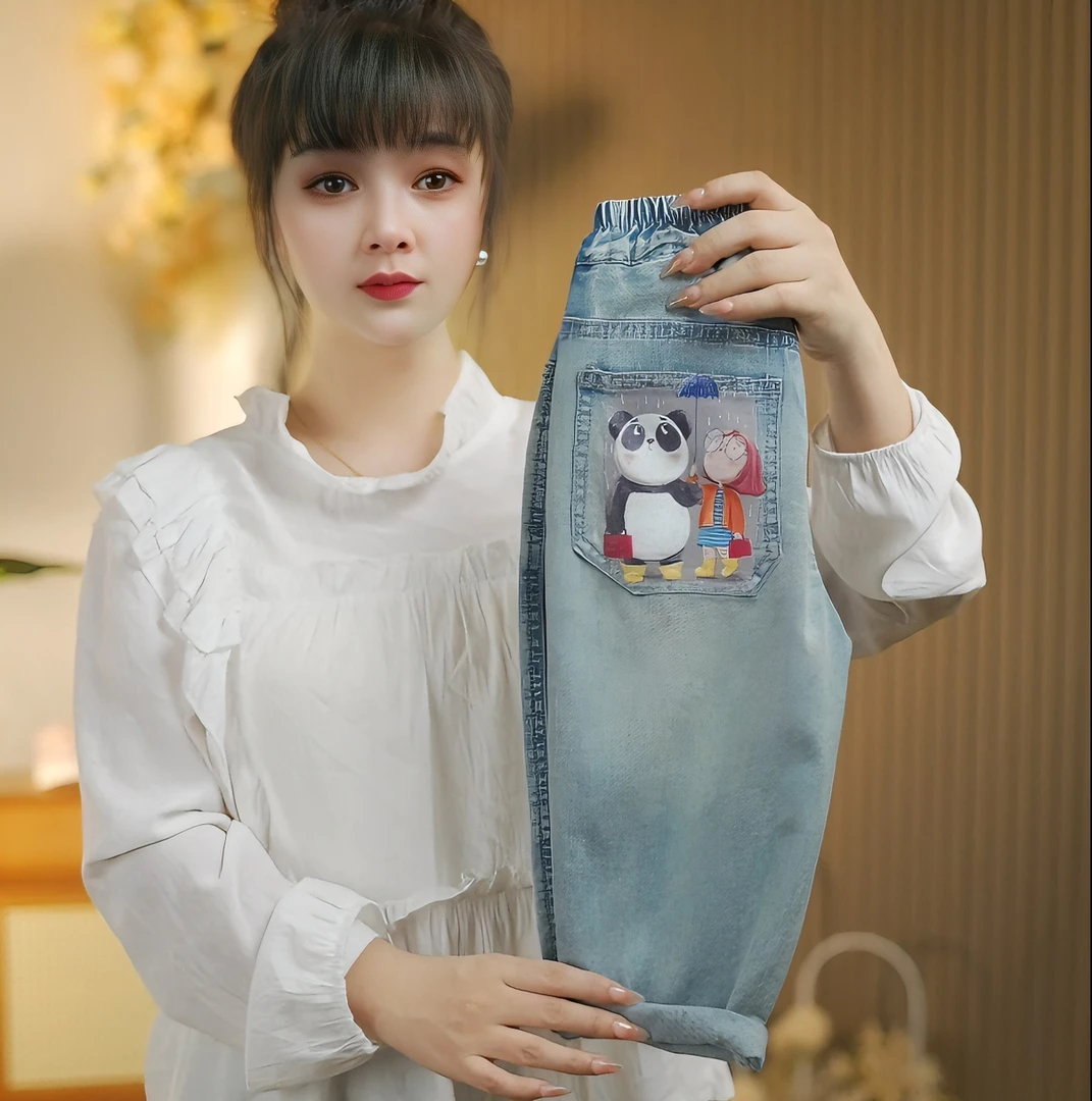 儿童夏款牛仔裤2024新款中小童长裤中性水洗夏季轻薄宽松九分裤