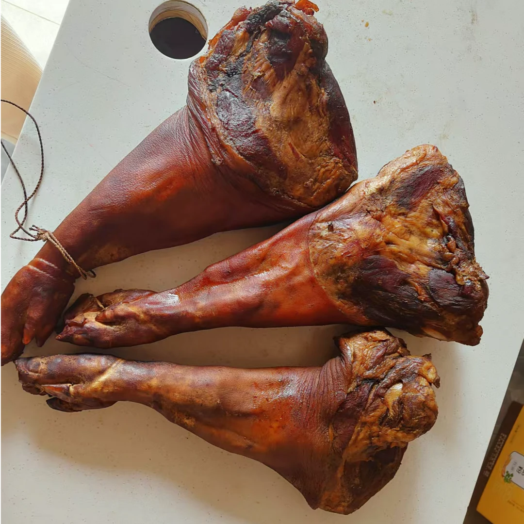 农家腊猪蹄烟熏猪蹄 包烧包切