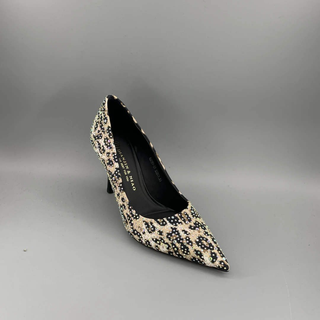 （8厘米）2283-51水钻豹纹细高跟下单