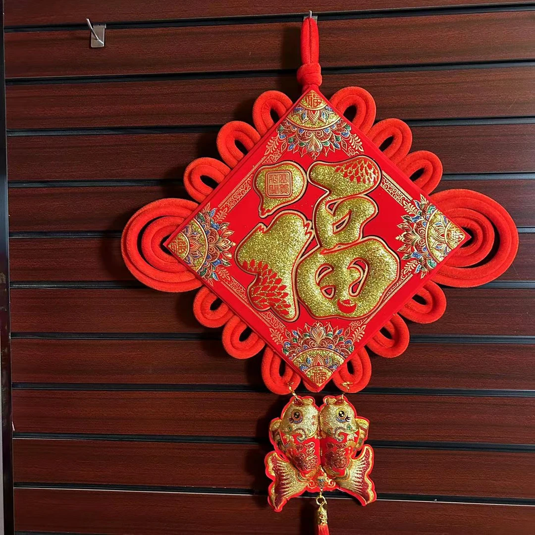 大号立体中国结 角花 中国结挂件客厅玄关背景墙新年挂饰