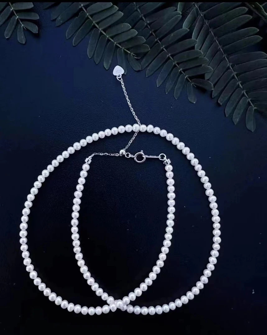 【柯总推荐】天然淡水无核珍珠 3-4mm 正圆极光冷白baby珠