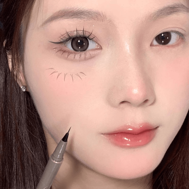 极细下睫毛眼线笔持久防水初学者不易晕染速干新手女棕色漫野推荐