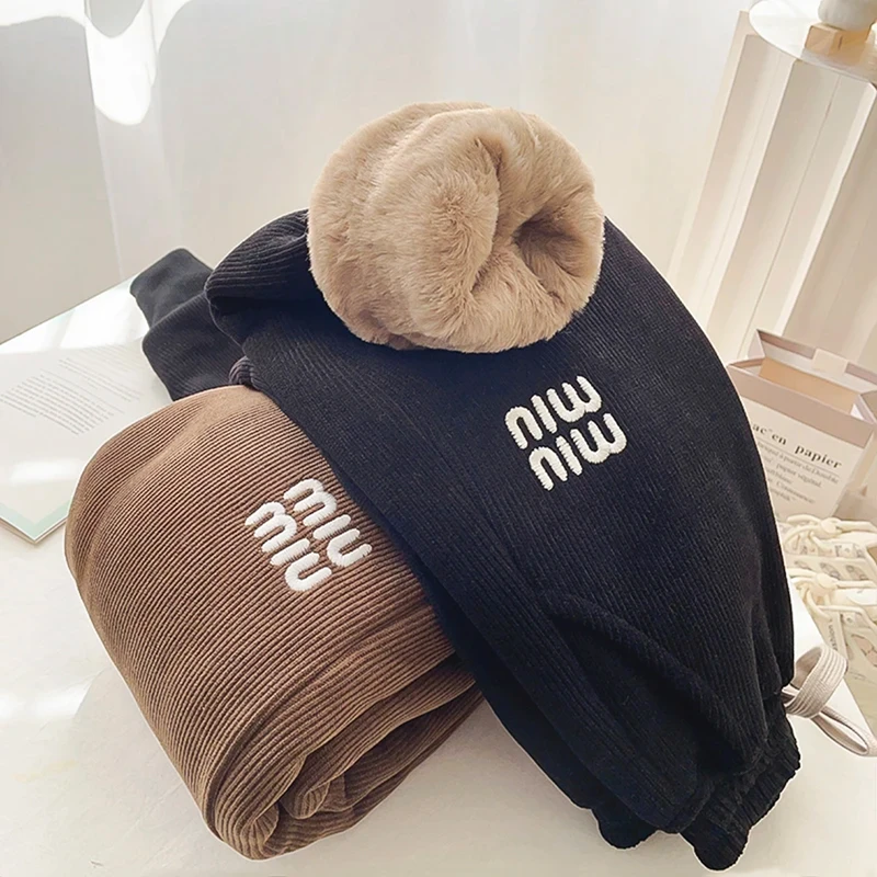 【加厚仿兔毛】抗寒-15度男女童裤子一条过冬加绒款外穿棉裤百搭