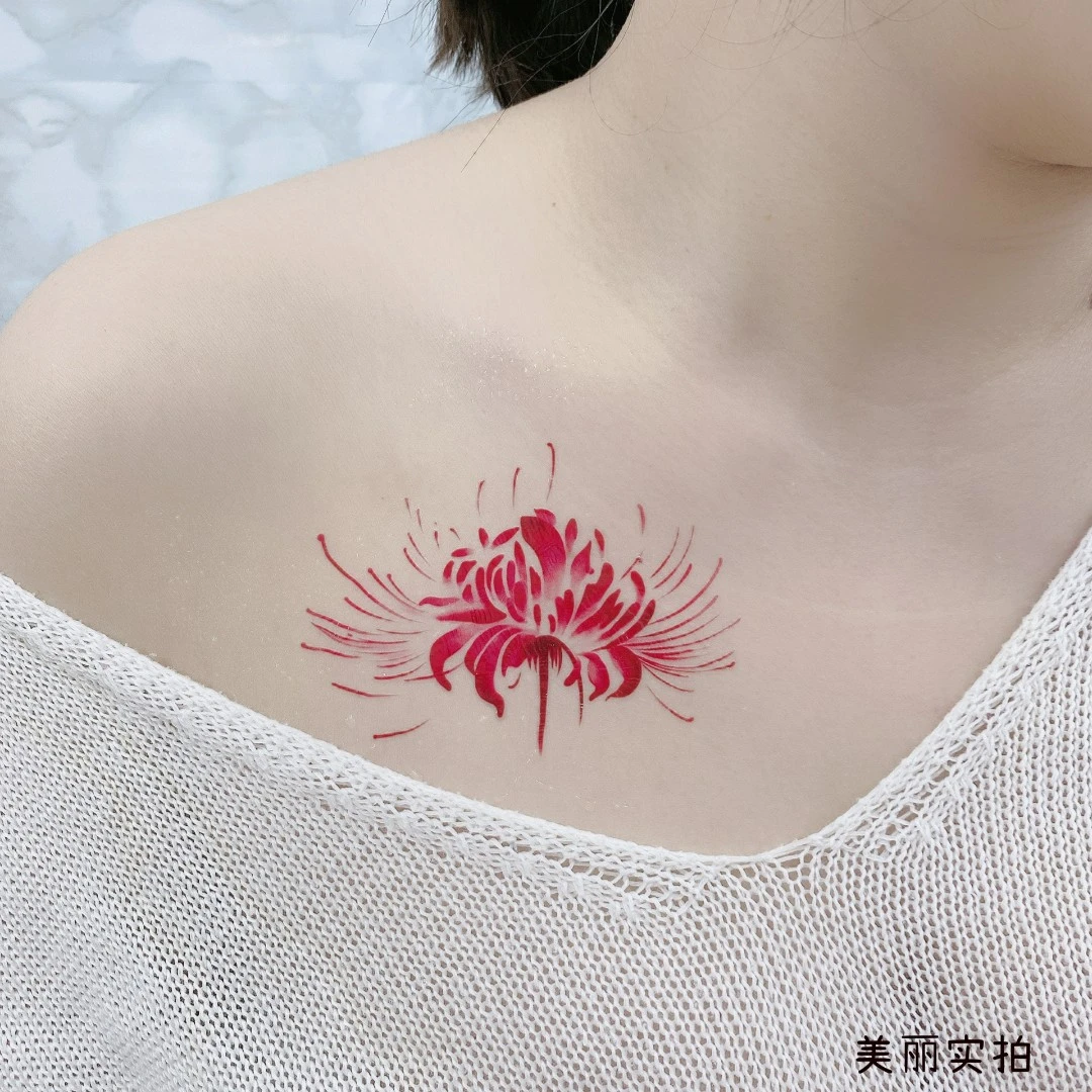 【新款普通防水贴纸*彼岸花DK490款】2张起简单防水耐磨持久美 实拍