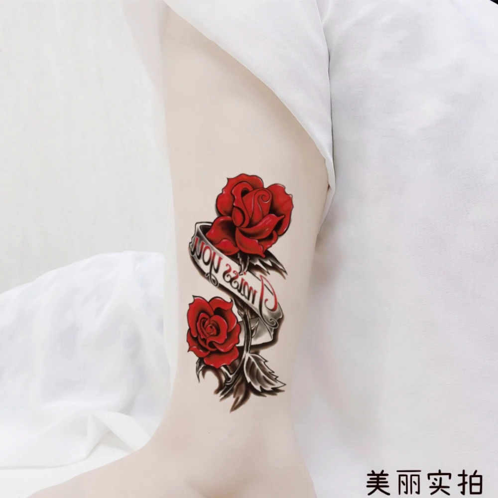 【普通玫瑰花画帖DK40（贴纸）12*19 】防水贴画 实拍玫瑰