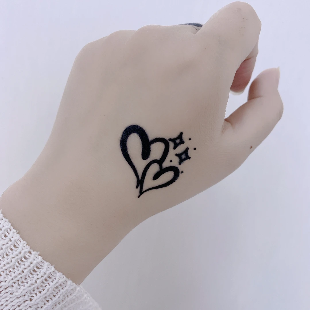 【草本贴纸*爱心系列M-13款】手指，虎口，手腕 10*15CM   防水  耐磨