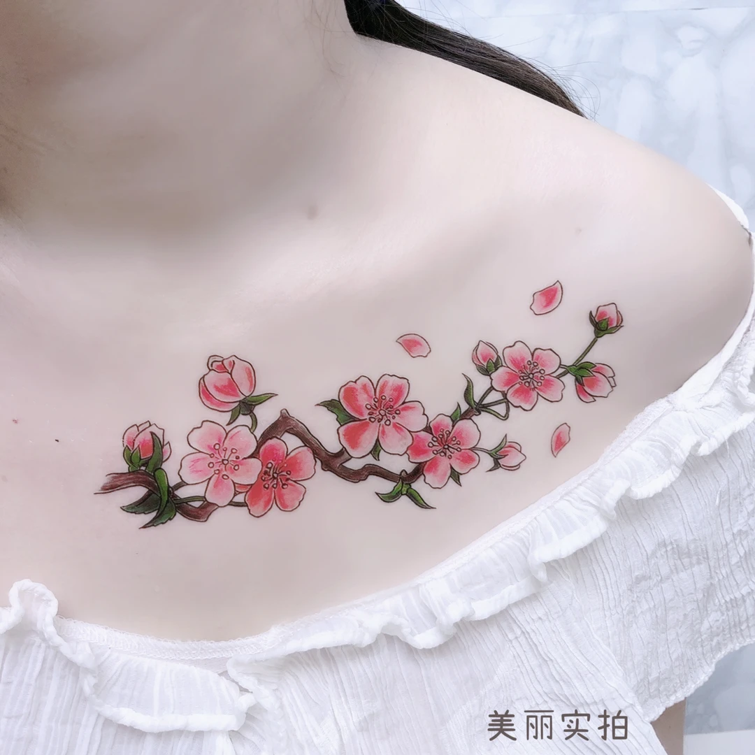 2张起【普通防水贴画 TL-284梅花单款】90*190cm防水，简单，好看使用