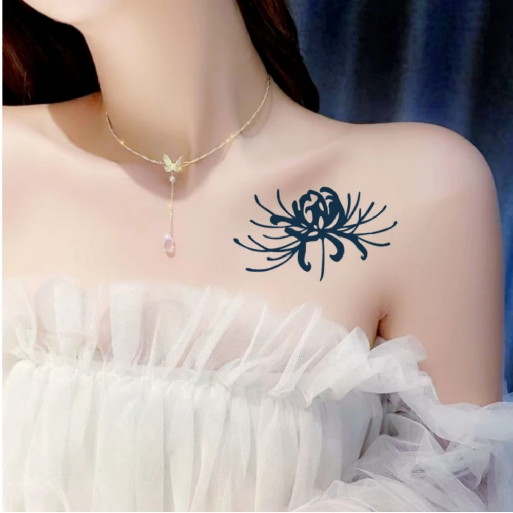 【新款草本纹身贴画*彼岸花M-08款】防水纹身贴 持久  简单