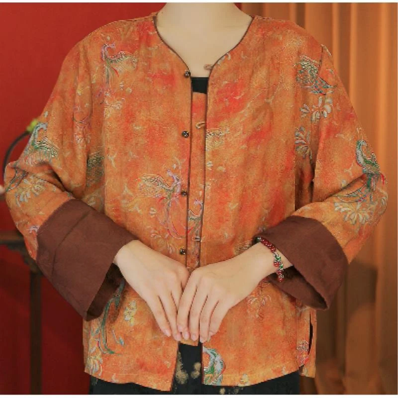 【敦煌飞天】定制款老料开衫提花印花百搭时尚出行女生韩系ins衣服