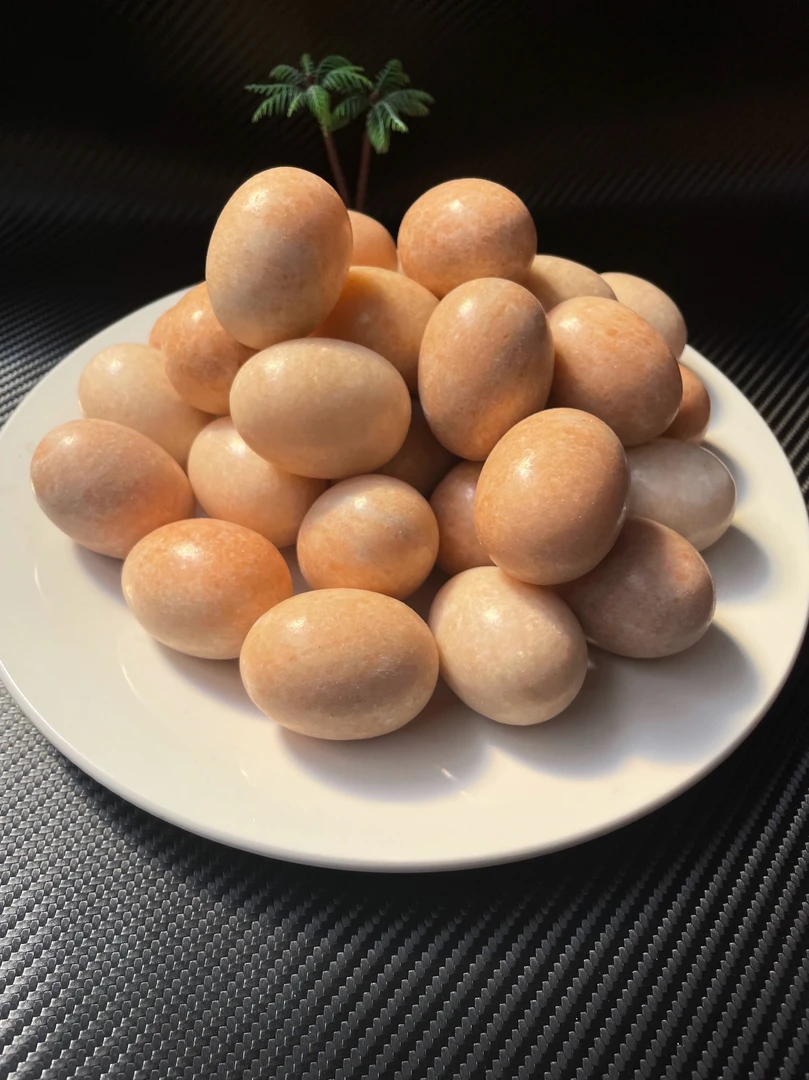 《付米链接》家居装饰品 鸡蛋石造型摆件办公室收藏