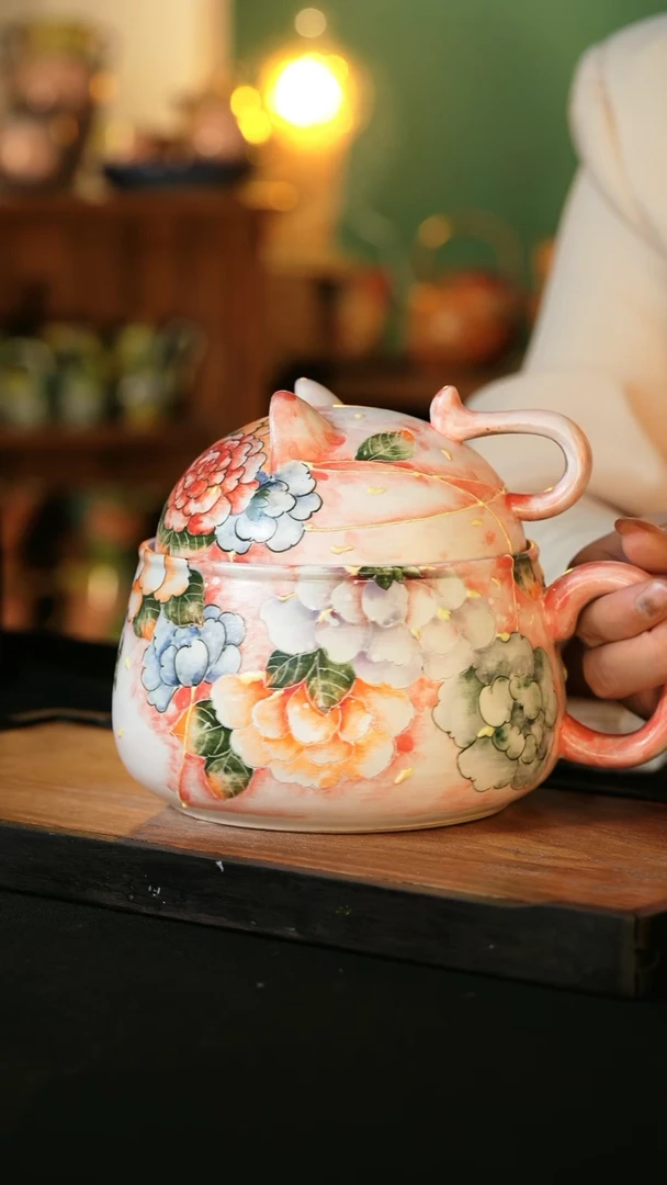 【闪购商品】杯手绘心瓷陶瓷浮力