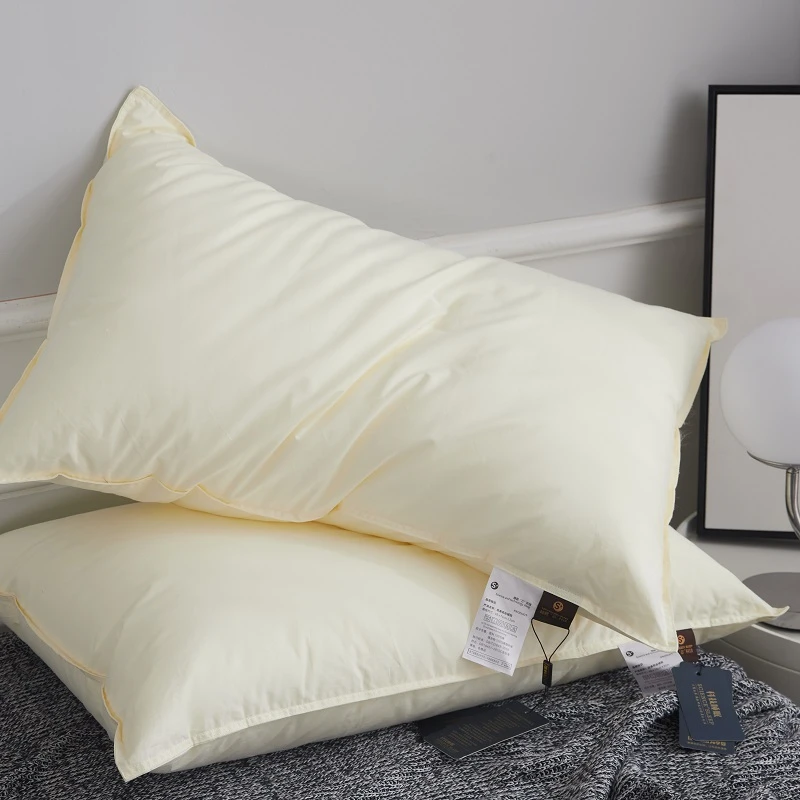 酒店五星级抑菌全棉可水洗枕中高软枕单人双人4件套床上用品纯棉