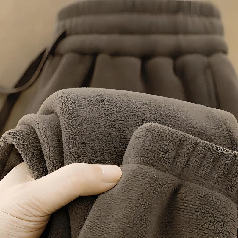 加绒男睡裤双面摇粒绒卫裤束脚长裤加厚新款抓绒冬季保暖家居裤男