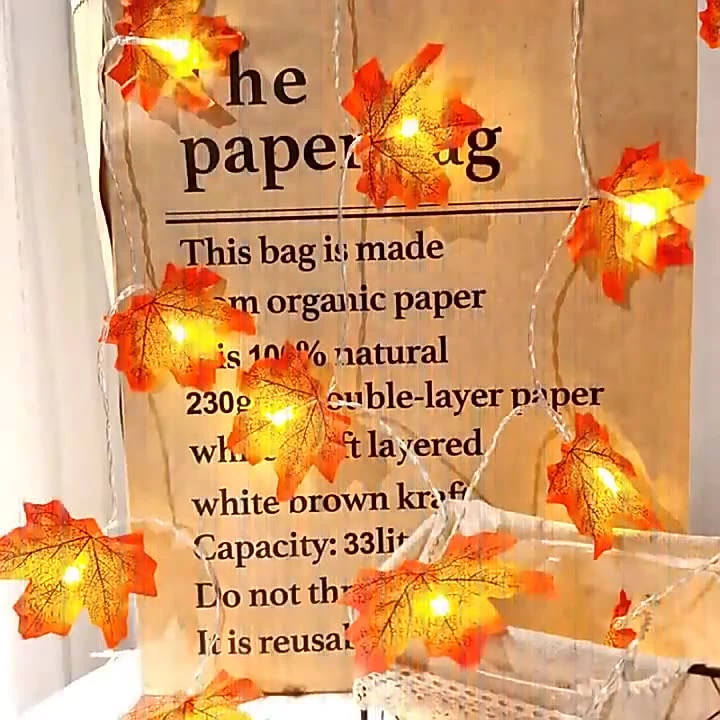 LED枫叶婚礼圣诞装饰灯装饰寝室简约仿真灯串唯美气氛灯卧室彩灯