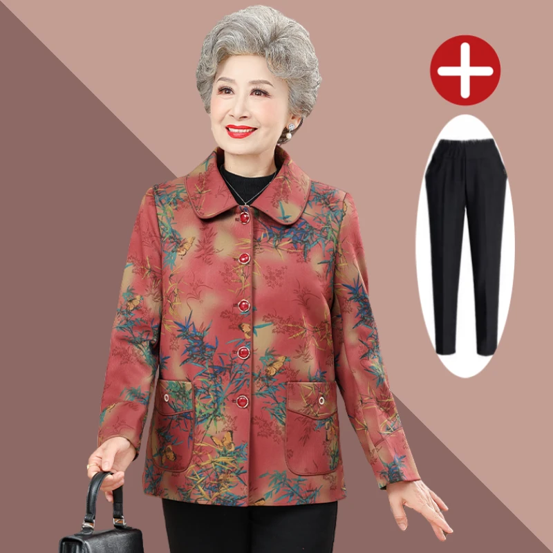 老人老太中国风保暖奶奶装加厚中老年妈妈装冬季春秋老年人加绒